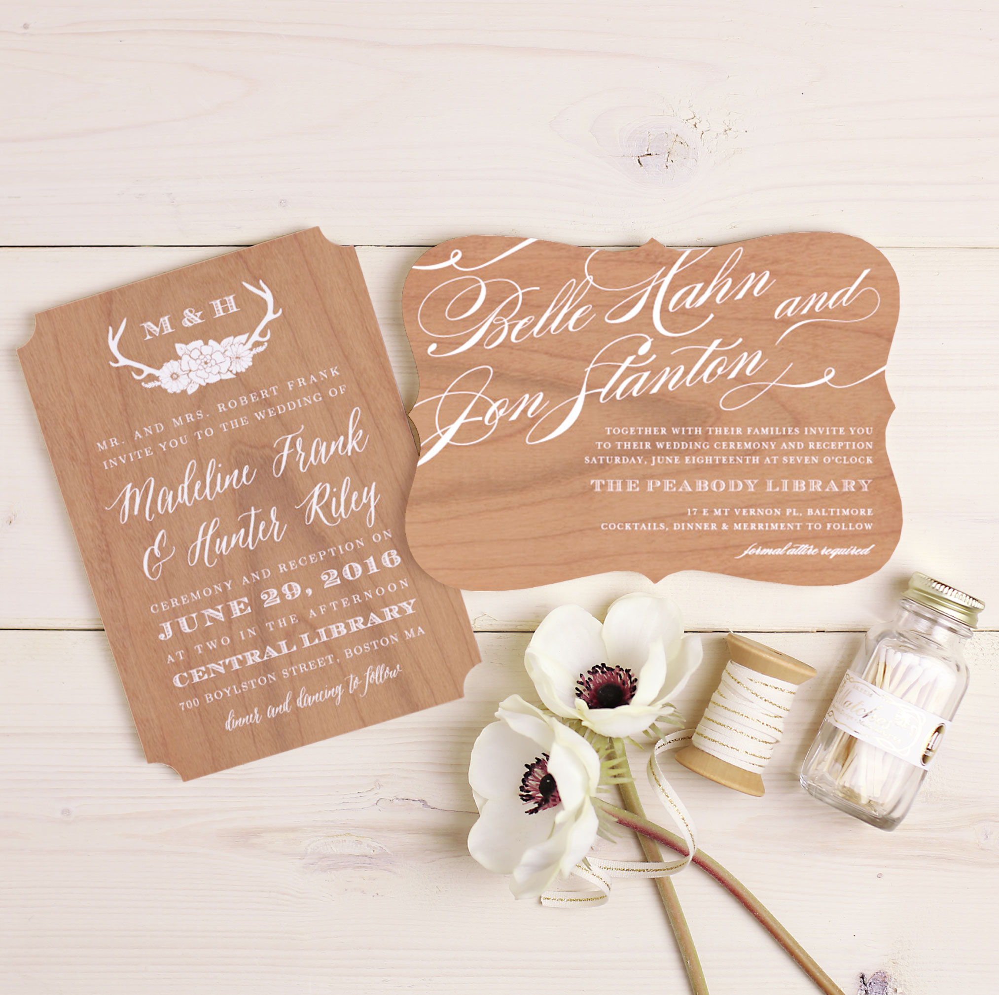 Barn themed wedding invitations