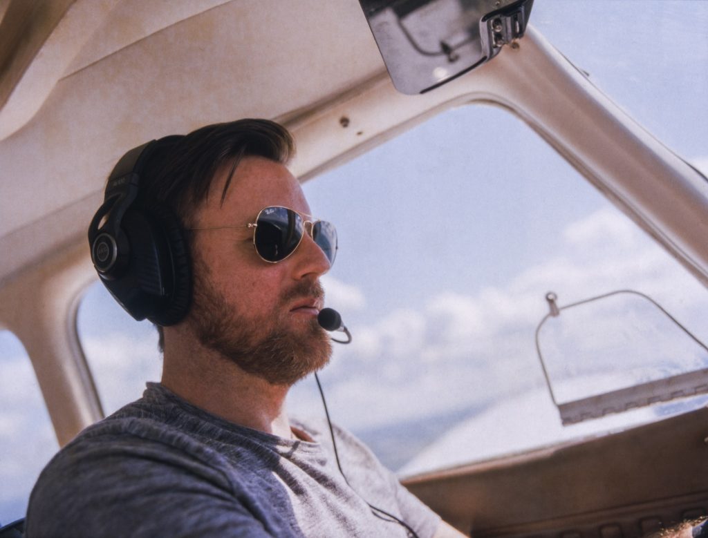 Pilot with sunglasses