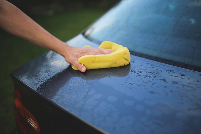 Washing car